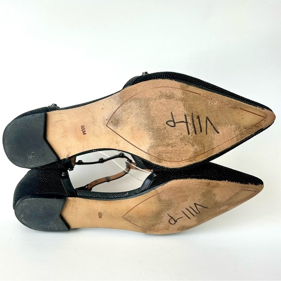 Halogen 'Olson' Pointed Toe Studded T-Strap Flats Size 8.5 - Picture 8 of 8